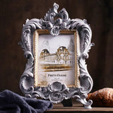 Maxbell Retro Style Photo Frame Ornate Resin Picture Frame for Bedroom Hallway Decor 6inches