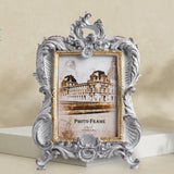 Maxbell Retro Style Photo Frame Ornate Resin Picture Frame for Bedroom Hallway Decor 6inches