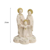 Maxbell Holy Family Resin Statue Tea Lights Candles Cabinet Nativity Scene Figurines