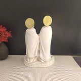 Maxbell Holy Family Resin Statue Tea Lights Candles Cabinet Nativity Scene Figurines
