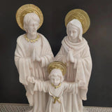 Maxbell Holy Family Resin Statue Tea Lights Candles Cabinet Nativity Scene Figurines