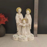 Maxbell Holy Family Resin Statue Tea Lights Candles Cabinet Nativity Scene Figurines