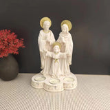 Maxbell Holy Family Resin Statue Tea Lights Candles Cabinet Nativity Scene Figurines