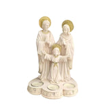 Maxbell Holy Family Resin Statue Tea Lights Candles Cabinet Nativity Scene Figurines