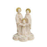 Maxbell Holy Family Resin Statue Tea Lights Candles Cabinet Nativity Scene Figurines