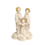 Maxbell Holy Family Resin Statue Tea Lights Candles Cabinet Nativity Scene Figurines