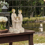 Maxbell Holy Family Resin Statue Tea Lights Candles Cabinet Nativity Scene Figurines