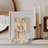 Maxbell Holy Family Resin Statue Tea Lights Candles Cabinet Nativity Scene Figurines