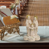 Maxbell Holy Family Resin Statue Tea Lights Candles Cabinet Nativity Scene Figurines