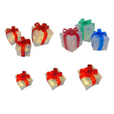 Maxbell Lighted Gift Boxes Christmas Bow for Birthday Anniversaries Thanksgiving Red 13cm