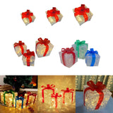 Maxbell Lighted Gift Boxes Christmas Bow for Birthday Anniversaries Thanksgiving Red 13cm