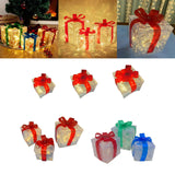 Maxbell Lighted Gift Boxes Christmas Bow for Birthday Anniversaries Thanksgiving Red 13cm