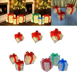 Maxbell Lighted Gift Boxes Christmas Bow for Birthday Anniversaries Thanksgiving Red 13cm