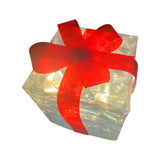 Maxbell Lighted Gift Boxes Christmas Bow for Birthday Anniversaries Thanksgiving Red 13cm