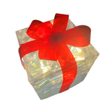 Maxbell Lighted Gift Boxes Christmas Bow for Birthday Anniversaries Thanksgiving Red 13cm