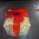 Maxbell Lighted Gift Boxes Christmas Bow for Birthday Anniversaries Thanksgiving Red 13cm
