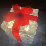 Maxbell Lighted Gift Boxes Christmas Bow for Birthday Anniversaries Thanksgiving Red 13cm