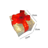 Maxbell Lighted Gift Boxes Christmas Bow for Birthday Anniversaries Thanksgiving Red 15cm