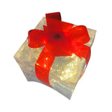 Maxbell Lighted Gift Boxes Christmas Bow for Birthday Anniversaries Thanksgiving Red 15cm