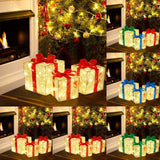 Maxbell Lighted Gift Boxes Christmas Bow for Birthday Anniversaries Thanksgiving set 1
