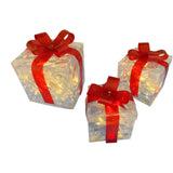 Maxbell Lighted Gift Boxes Christmas Bow for Birthday Anniversaries Thanksgiving set 1
