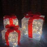 Maxbell Lighted Gift Boxes Christmas Bow for Birthday Anniversaries Thanksgiving set 1