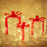 Maxbell Lighted Gift Boxes Christmas Bow for Birthday Anniversaries Thanksgiving set 1