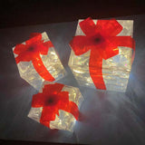 Maxbell Lighted Gift Boxes Christmas Bow for Birthday Anniversaries Thanksgiving set 1