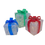 Maxbell Lighted Gift Boxes Christmas Bow for Birthday Anniversaries Thanksgiving Three color Set 2