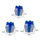 Maxbell Christmas LED Gift Box Glittering Present Boxes for New Year Holiday Party 3Sizes