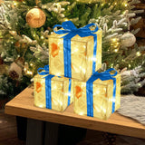 Maxbell Christmas LED Gift Box Glittering Present Boxes for New Year Holiday Party 3Sizes