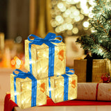 Maxbell Christmas LED Gift Box Glittering Present Boxes for New Year Holiday Party 3Sizes