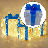 Maxbell Christmas LED Gift Box Glittering Present Boxes for New Year Holiday Party S