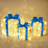 Maxbell Christmas LED Gift Box Glittering Present Boxes for New Year Holiday Party M