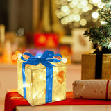 Maxbell Christmas LED Gift Box Glittering Present Boxes for New Year Holiday Party M