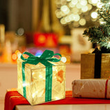 Maxbell LED Lighted Gift Boxes Battery Operated Light up for Yard Anniversaries 13cm