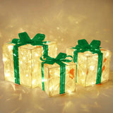 Maxbell LED Lighted Gift Boxes Battery Operated Light up for Yard Anniversaries 15cm