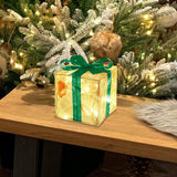 Maxbell LED Lighted Gift Boxes Battery Operated Light up for Yard Anniversaries 15cm