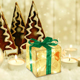 Maxbell LED Lighted Gift Boxes Battery Operated Light up for Yard Anniversaries 15cm