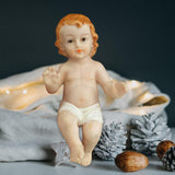 Maxbell Infant Jesus Figurine Ornament Miniature for Office Decor Housewarming Gifts 10cm