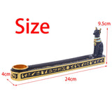 Maxbell Incense Stick Burner Incense Holder Tray Cat Figurine for Yoga Living Room