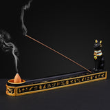 Maxbell Incense Stick Burner Incense Holder Tray Cat Figurine for Yoga Living Room