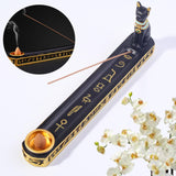 Maxbell Incense Stick Burner Incense Holder Tray Cat Figurine for Yoga Living Room