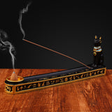 Maxbell Incense Stick Burner Incense Holder Tray Cat Figurine for Yoga Living Room