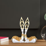 Maxbell 2Pcs Modern Couple Deer Statue Ornament for Party Bookshelf Home Decor Large Argent Gold