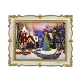 Maxbell Colorful LED Lights Christmas Town House Decoration Rotating Xmas Tree