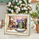 Maxbell Colorful LED Lights Christmas Town House Decoration Rotating Xmas Tree
