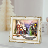 Maxbell Colorful LED Lights Christmas Town House Decoration Rotating Xmas Tree