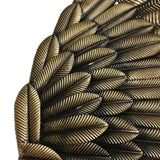 Maxbell 3D Metal Angel Wing Statue Wall Art Decor Ornament for Bedroom Rustic Bronze