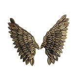 Maxbell 3D Metal Angel Wing Statue Wall Art Decor Ornament for Bedroom Rustic Bronze